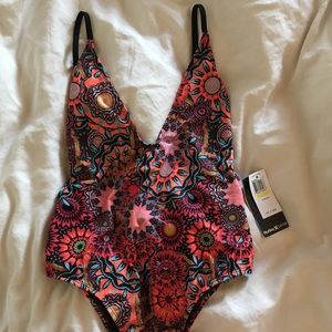 Hurley Turkish Floral One Piece Size M